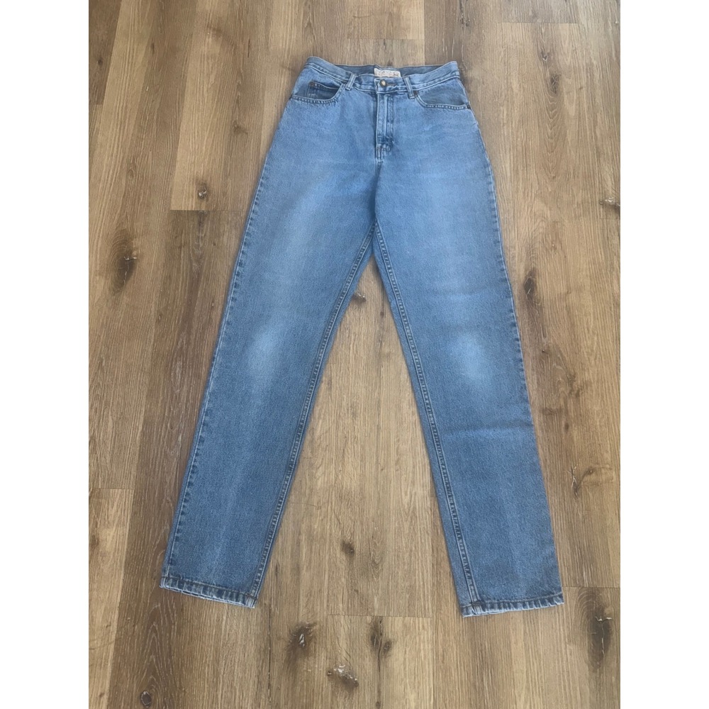 Bugle Boy Straight‎ Leg Jeans Womens 6 Long Blue High Rise 90s Vintage Excellent